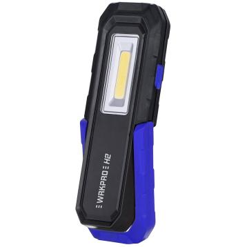 WRKPRO arbejdslampe "H2" 3W COB LED lampehoved med magnet, krog og genopladeligt batteri