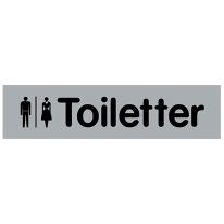 Skilt "Toiletter" selvklæbende