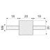 Vibrationsdæmper Ø20x20, M6x18 mm tappe i begge ender Vibrationsdæmper Ø20x20, M6x18 mm tappe i begge ender