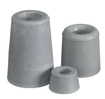 Dørstopper grå gummi, H40 x Ø40 mm, 10 stk.