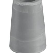 Dørstopper i gummi, grå, Ø40 mm, højde 50 mm