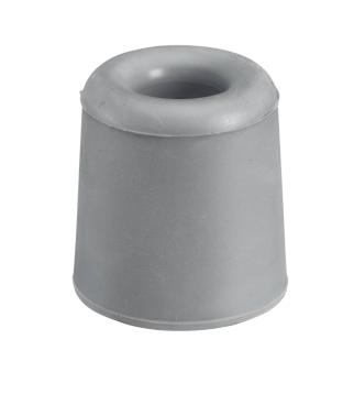 Dørstopper grå gummi, H30 x Ø30 mm, 10 stk.