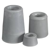 Dørstopper grå gummi, H65 x Ø40 mm, 10 stk.