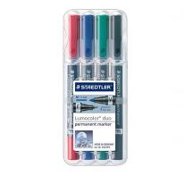 STAEDTLER permanent marker, duo, 4 stk.