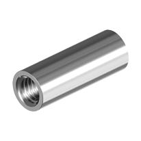 Gevindmuffe, rund, M6x25