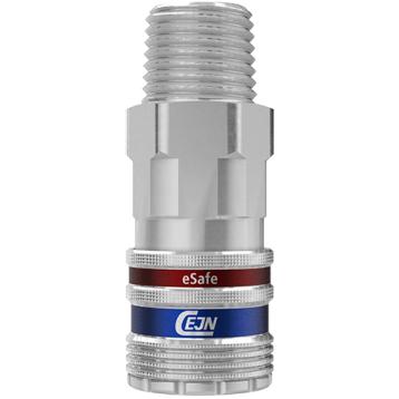 Lynkobling til trykluft, udvendigt gevind R 3/8", CEJN eSafe 410 Lynkobling til trykluft, udvendigt gevind R 3/8", CEJN eSafe 410