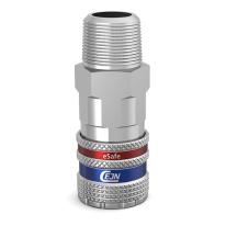 Lynkobling til trykluft, udvendigt gevind R 1/2", CEJN eSafe 410