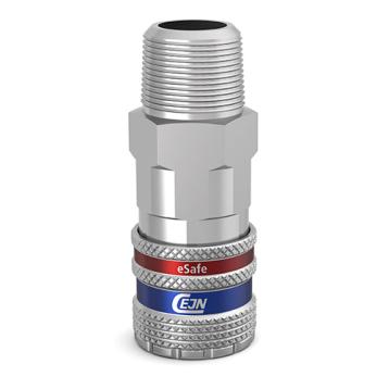 Lynkobling til trykluft, udvendigt gevind R 1/2", CEJN eSafe 410 Lynkobling til trykluft, udvendigt gevind R 1/2", CEJN eSafe 410