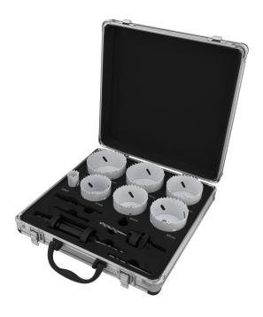 Hulsavesæt Ø22-79 mm HSS Bi-Metal M42 med 8% cobolt (13 dele)