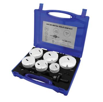Hulsavesæt Ø44-76 mm HSS Bi-Metal M42 med 8% cobolt (9 dele) Hulsavesæt Ø44-76 mm HSS Bi-Metal M42 med 8% cobolt (9 dele)