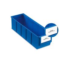 Etiket smal version for lagerkasse bredde = 91 mm (Forpakning med 120 stk)