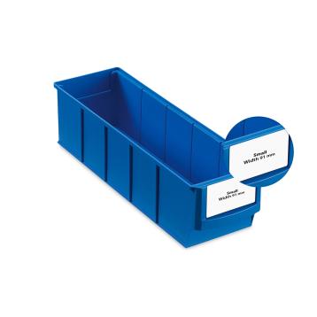 Etiket smal version for lagerkasse bredde = 91 mm (Forpakning med 120 stk)