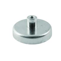 Ferrit pottemagnet Ø100 mm M12 gevindbøsning (875N)