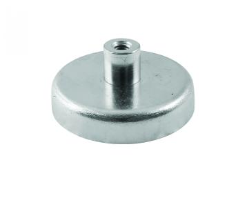 Ferrit pottemagnet Ø50 mm M6 gevindbøsning (200N)