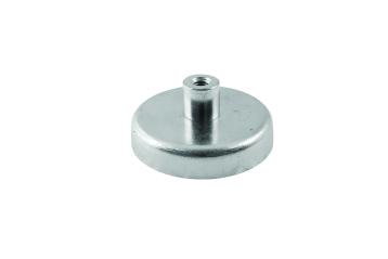 Ferrit pottemagnet Ø80 mm M10 gevindbøsning (570N)