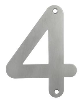 Husnummer 4, rustfrit stål (syrefast), højde 140 mm, Millers Husnummer 4, rustfrit stål (syrefast), højde 140 mm, Millers