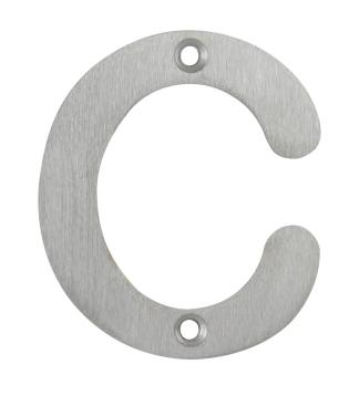 Husbogstav C, rustfrit stål (syrefast), højde 78 mm, Millers Husbogstav C, rustfrit stål (syrefast), højde 78 mm, Millers