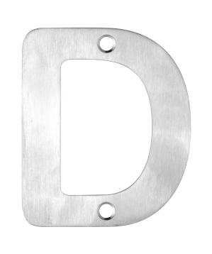 Husbogstav D, rustfrit stål (syrefast), højde 78 mm, Millers