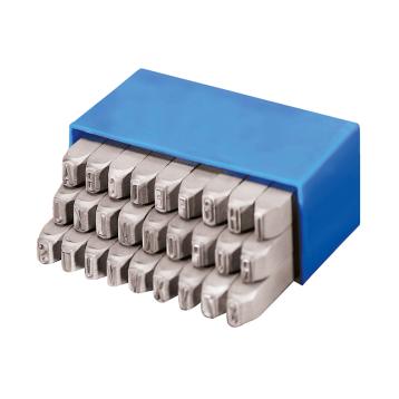 Bogstav prægestempler (A-Z+&)6 mm i plastetui (standard)
