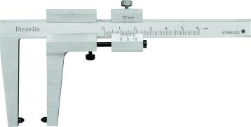 Skydelære 0-60 x 0,1 mm til bremseskiverkæbelængde 52 mm Skydelære 0-60 x 0,1 mm til bremseskiverkæbelængde 52 mm