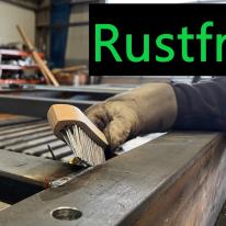 Håndstålbørste "V" form 3 rækker rustfri