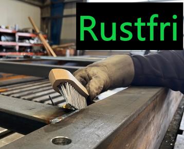Håndstålbørste "V" form 3 rækker rustfri