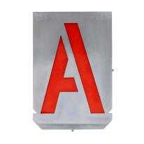 Stencil sæt med store bogstaver A-Z+& med 80 mm tegnhøjde (27 dele)