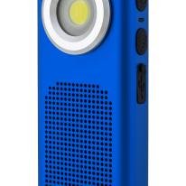 WRKPRO arbejdslampe "S2" COB LED medgenopladeligt batteri og 5W Bluetooth højtaler