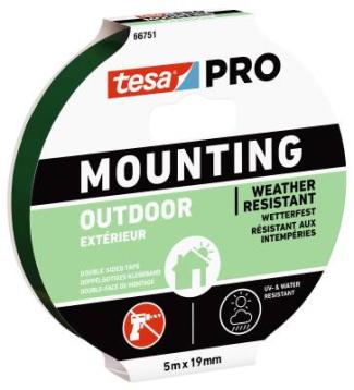 Monteringstape tesa PRO Outdoor 66751, 19 mm x 5 m