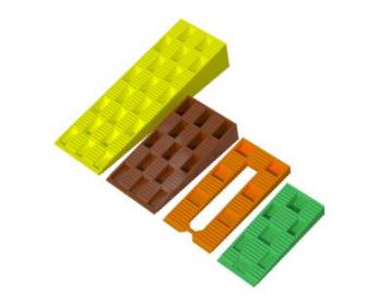Plastkiler sortiment Eurospacers, 4 størrelser, 200 stk.