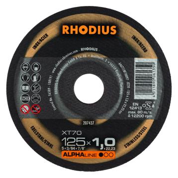 Skæreskive Rhodius XT70 125x1,0 -10 stk. i metaldåse