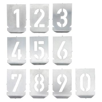 Stencil sæt med tal 0-9 med 50 mm tegnhøjde(10 dele)