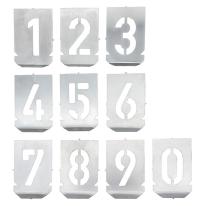 Stencil sæt med tal 0-9 med 40 mm tegnhøjde(10 dele)