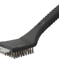 Dangrill grillbørste, 2 in 1, sort, 20 cm.