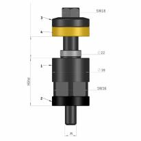 Opspændingselement 50 mm med M10 gevind