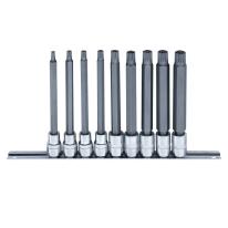 Skinnesæt m/ Bitstoppe 3/8" XZN Lang 9 dele