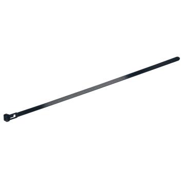Genanvendelig kabel strips sort uv 7,6x370 mm, 100 stk. Genanvendelig kabel strips sort uv 7,6x370 mm, 100 stk.