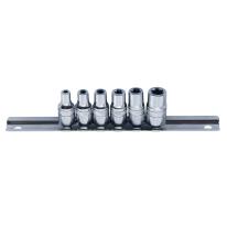 Skinnesæt m/ Toppe 1/4" NTX 6 dele