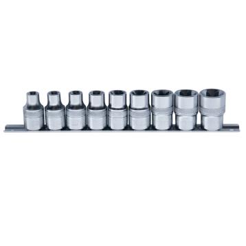 Skinnesæt m/ Toppe 1/2" NTX 9 dele