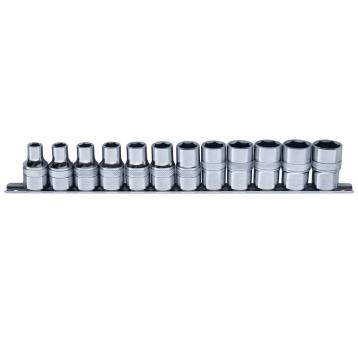 Skinnesæt m/ Toppe 1/2" mm 13 dele