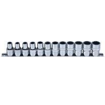 Skinnesæt m/ 12-kant Toppe 1/2" mm 12 dele