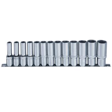 Skinnesæt m/ Toppe 1/2" mm 12 dele