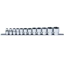 Skinnesæt m/ Toppe 3/8" tommer 12 dele