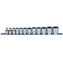 Skinnesæt m/ 12-kant Toppe 3/8" tommer 12 dele