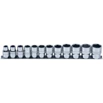 Skinnesæt m/ Toppe 3/8" mm 12 dele