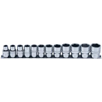 Skinnesæt m/ Toppe 3/8" mm 12 dele