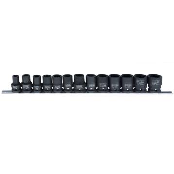 Skinnesæt m/ Slagtoppe 1/2" mm 13 dele