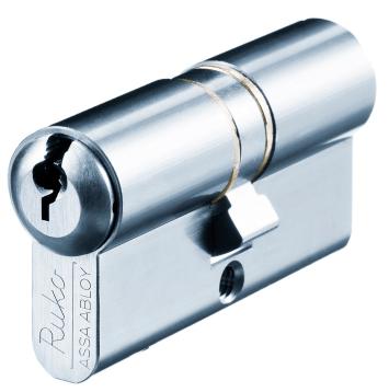 Dobbelt profilcylinder +10+10 mm Rustfrit look, alm. forsk. RB1620