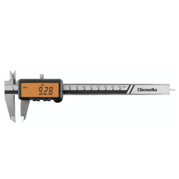 Digital skydelære 0-200 x 0,01 mm med kæbelængde 50 mm (ORANGE farvedisplay)