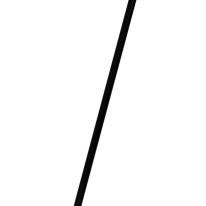 Træskaft Vikan, 1550 mm, sort